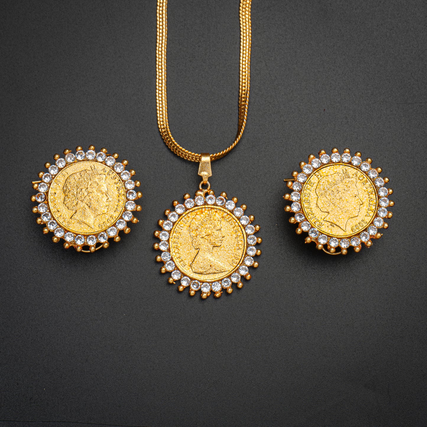 Australian Coin Necklace Set | Khalis Jewellery
