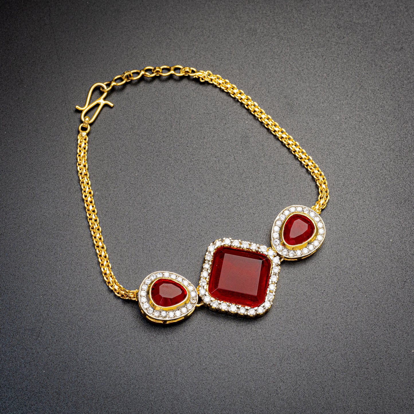 Red Chatham Gem Bracelet | Khalis Jewellery