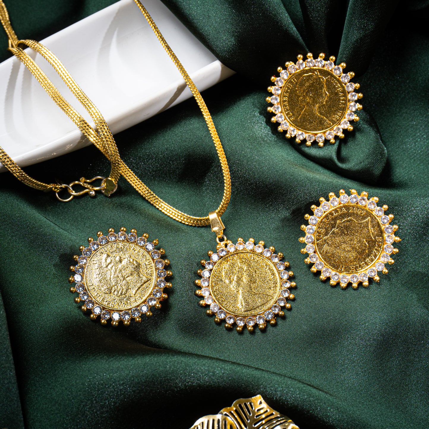 Australian Coin Necklace Set | Khalis Jewellery