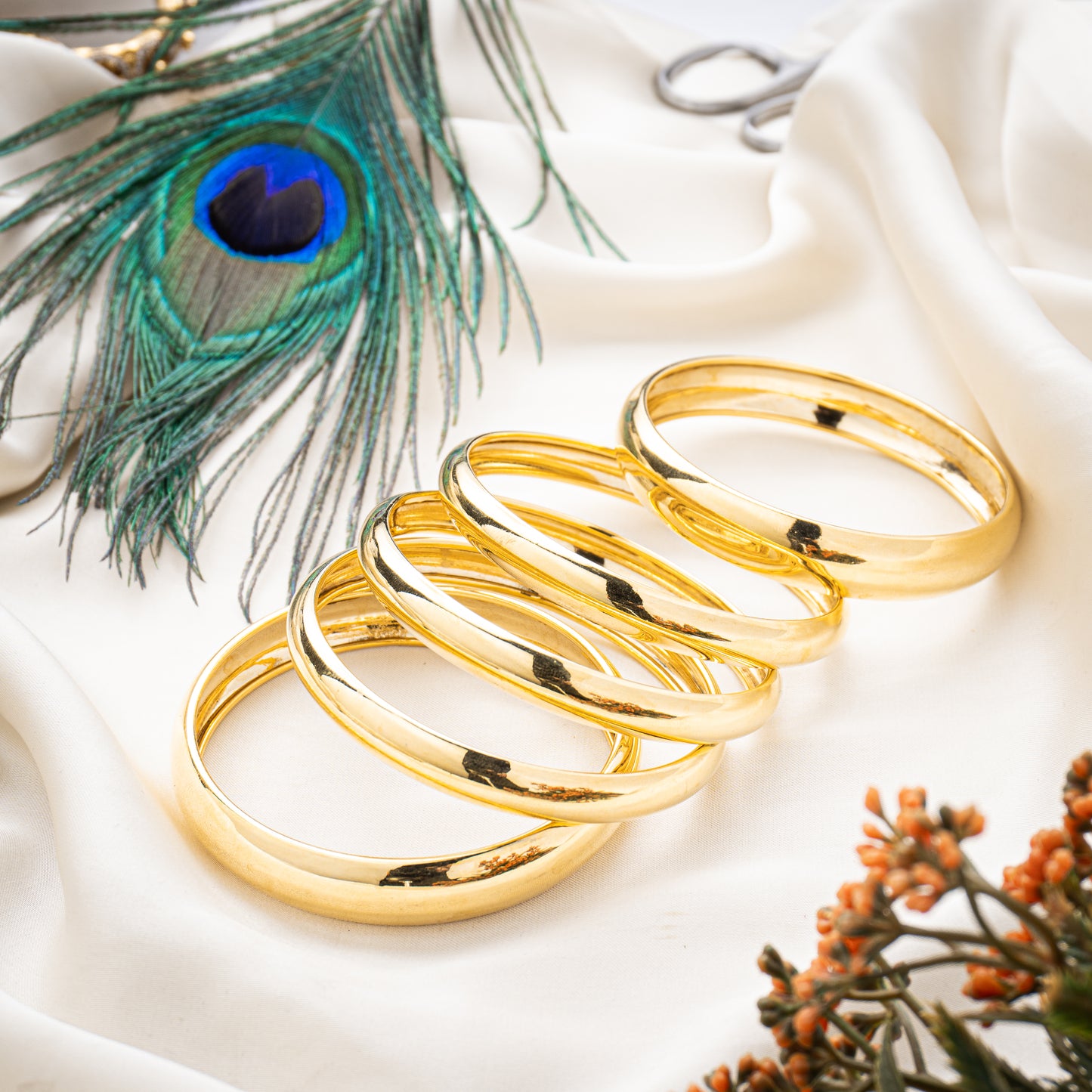 Matte Golden Bangles| Khalis Jewellery
