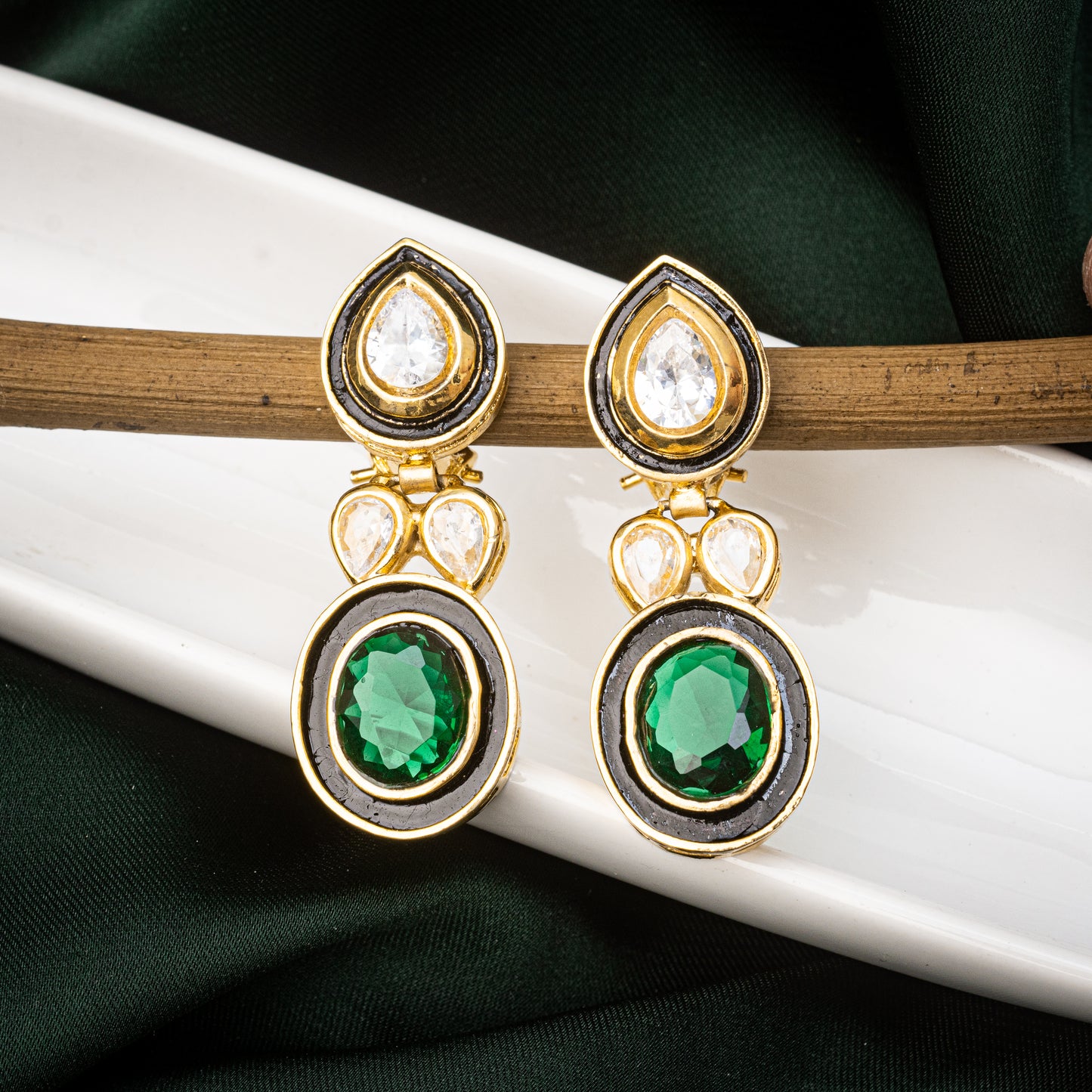 EMERALD EARRINGS | Khalis Jewellery