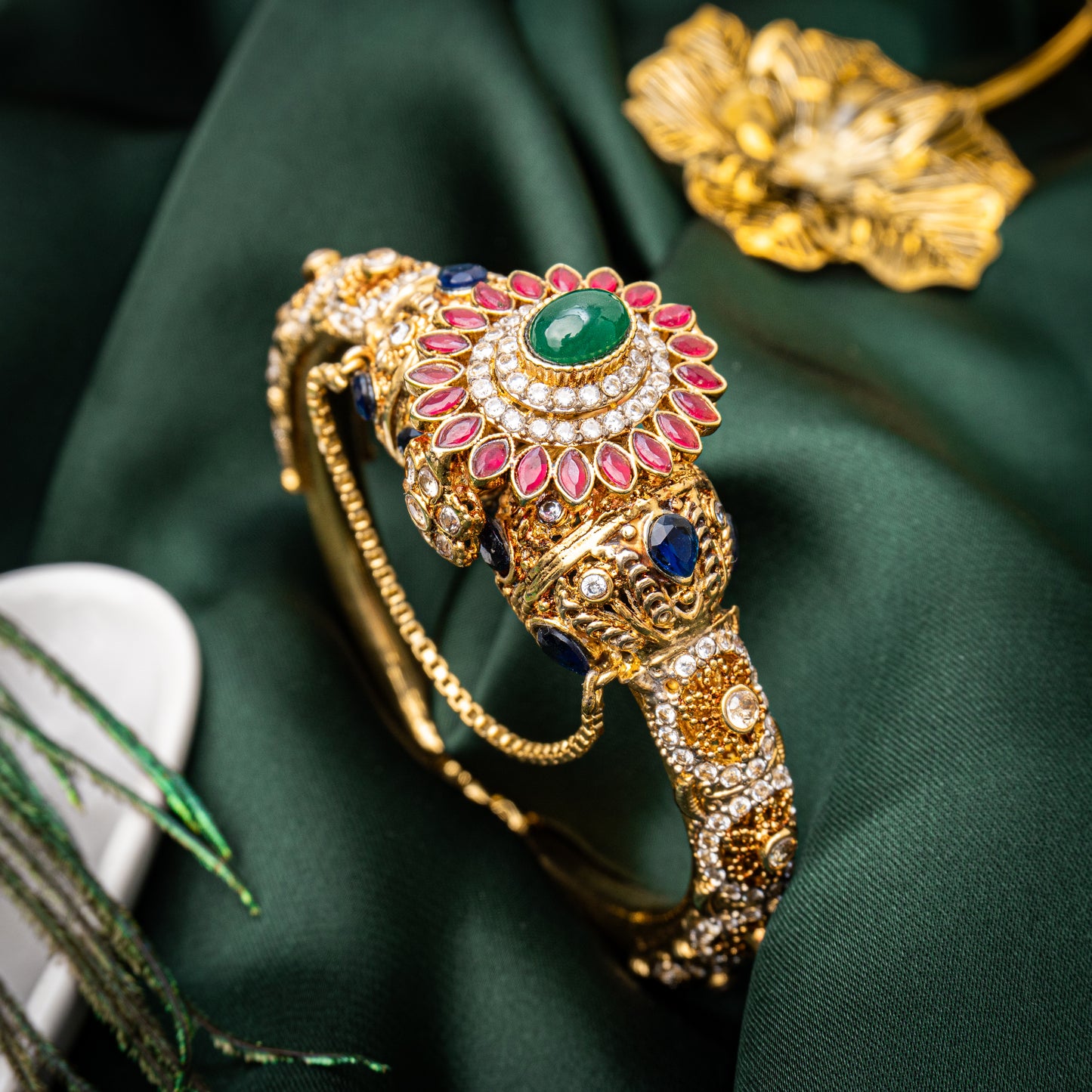 Emerald Multi Bangle | Khalis Jewellery