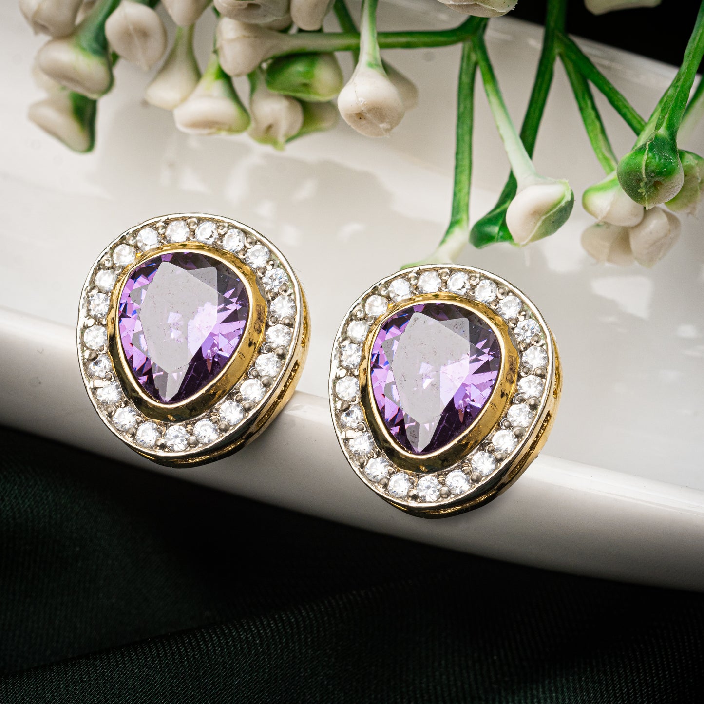 Leaflet styli studs | Khalis Jewellery