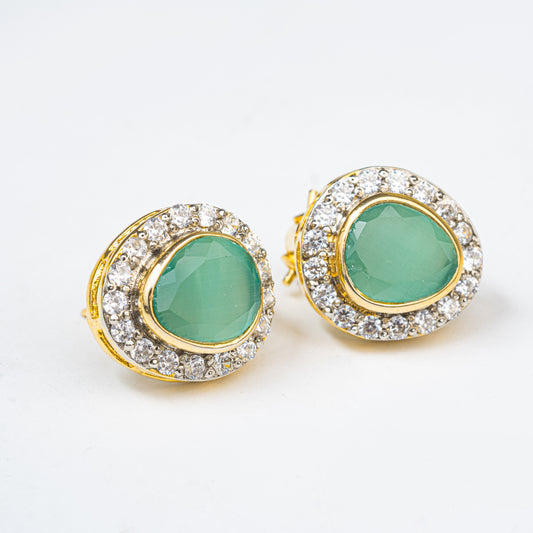 EMERALD LIGHT STUDS EARRINGS | KHALIS JEWELLERY