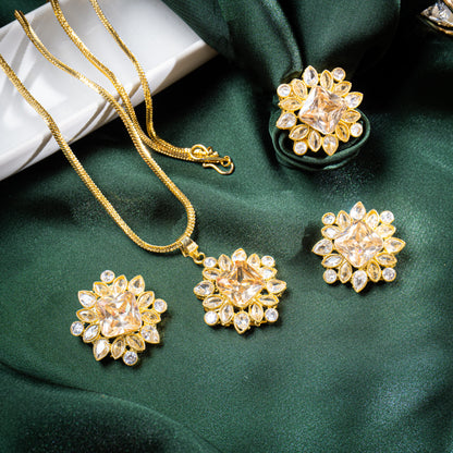 Champagne Pendant Set | Khalis Jewellery