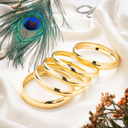 Matte Golden Bangles| Khalis Jewellery