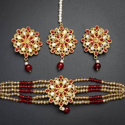 Stylish Flower Choker Set
