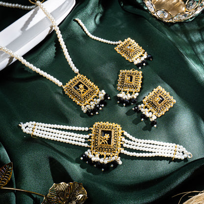 Classy Choker Set with Mala & Tikka
