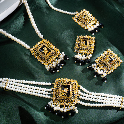 Classy Choker Set with Mala & Tikka