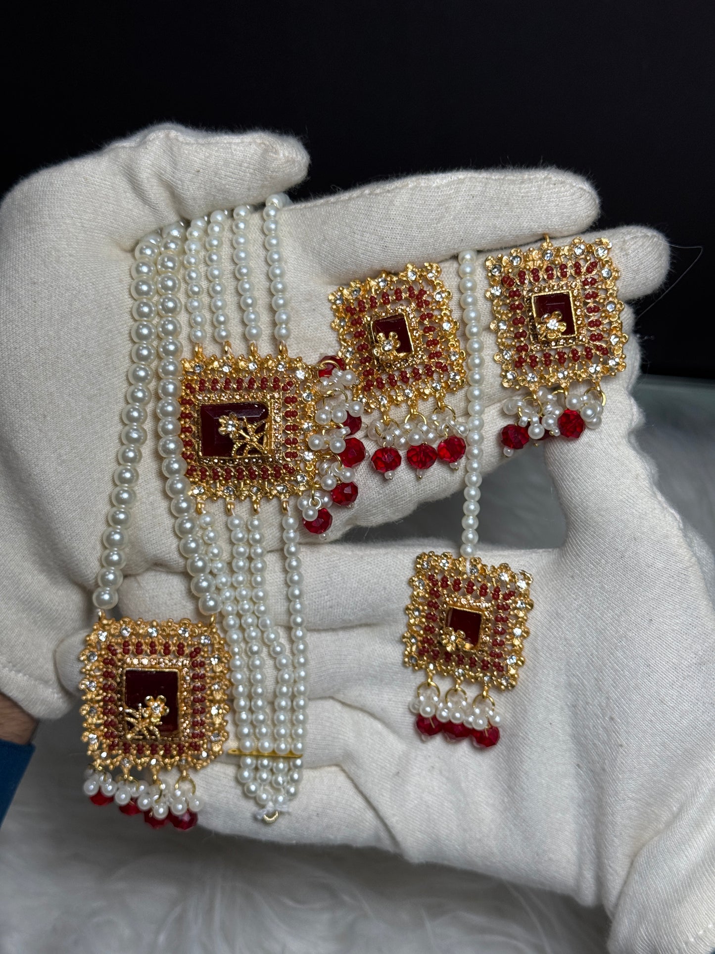 Classy Choker Set with Mala & Tikka