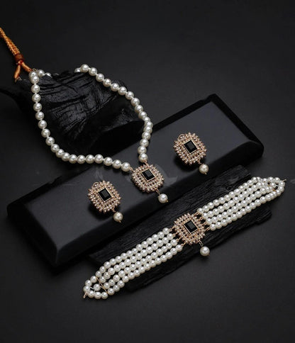 MALA NECKLACE Choker Set Pakistani Jewellery with Earrings | Khalis Jewellery